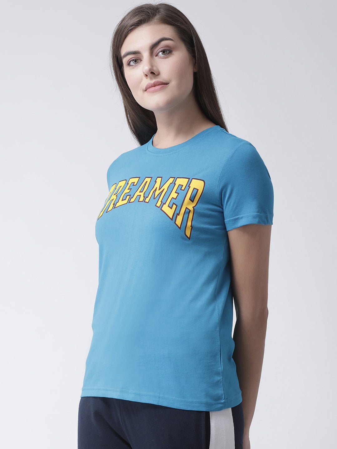 Blue Round Neck T-shirt - clubyork