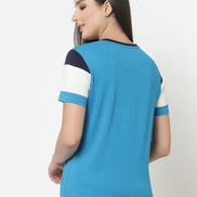 Blue Round Neck T-Shirt - clubyork