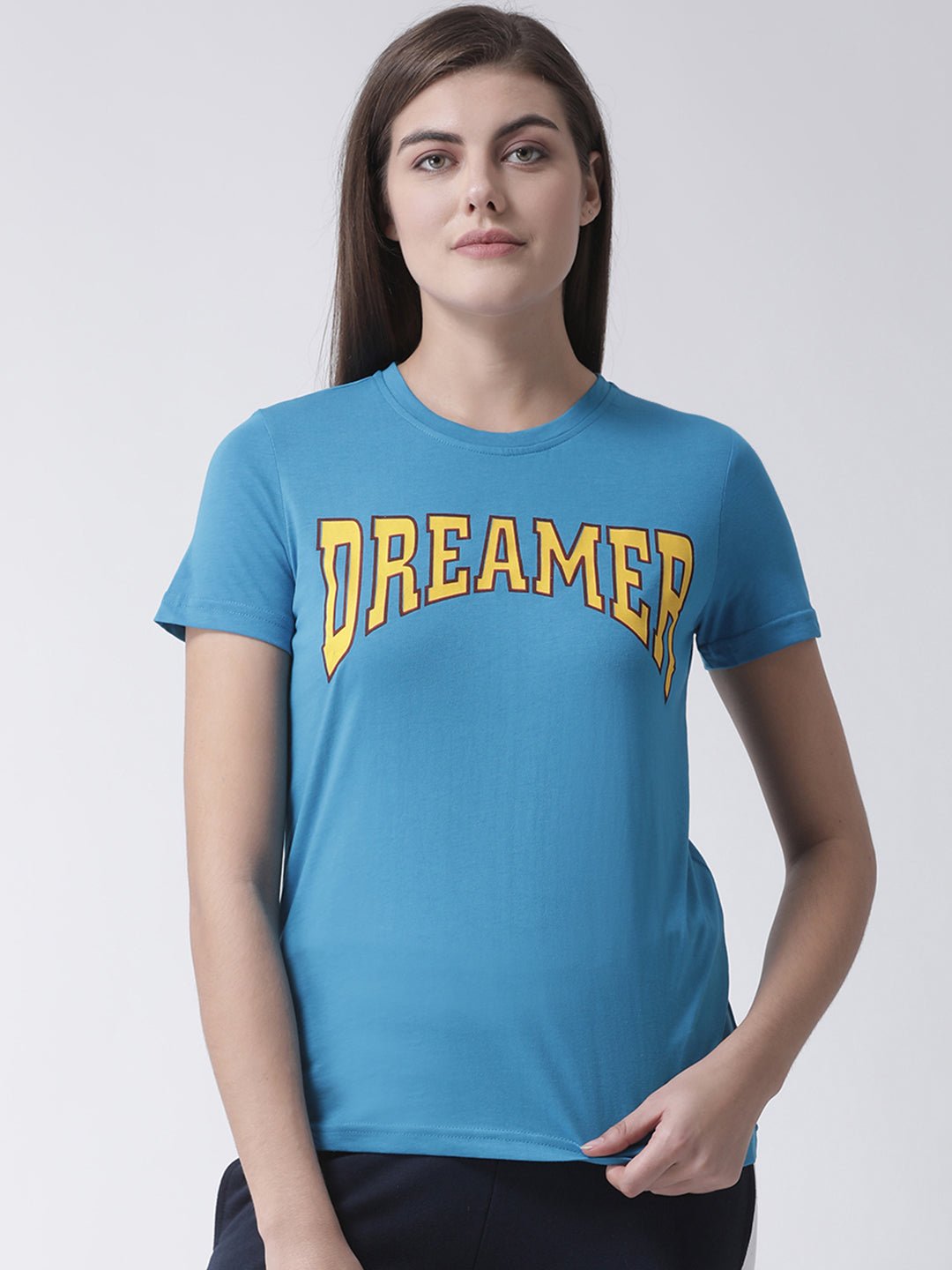 Blue Round Neck T-shirt - clubyork
