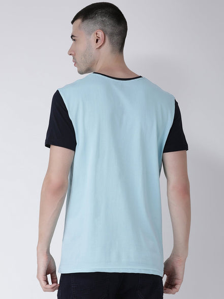Blue Round Neck T-shirt - clubyork