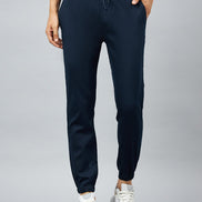 Blue Slim Fit Solid Jogger