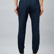 Blue Slim Fit Solid Jogger