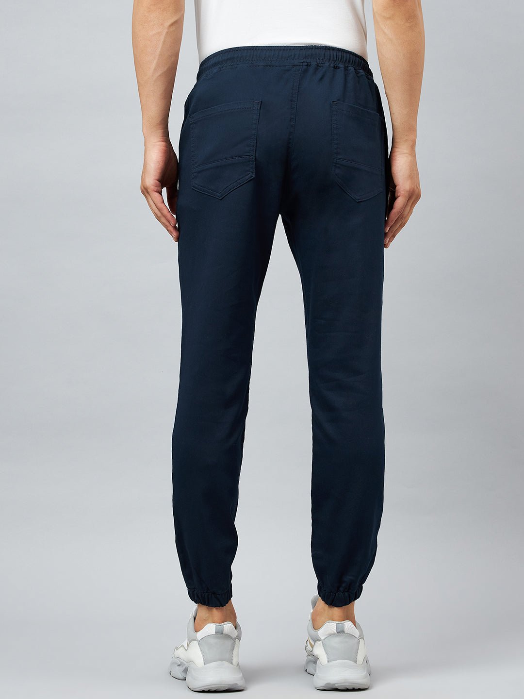 Blue Slim Fit Solid Jogger