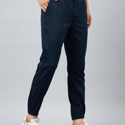 Blue Slim Fit Solid Jogger