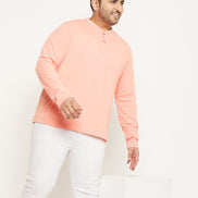 Bright Peach Solid Plus Size Tshirt