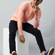 Bright Peach Solid Tshirt