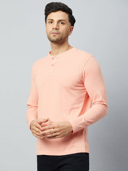 Bright Peach Solid Tshirt