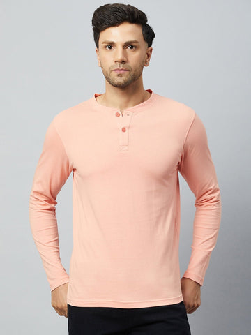Bright Peach Solid Tshirt