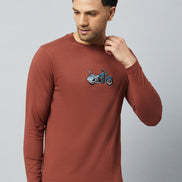 Coffee Brown Printed Tshirt