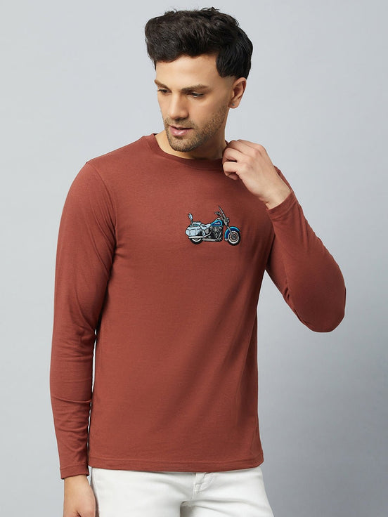 Coffee Brown Printed Tshirt