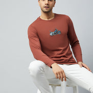 Coffee Brown Printed Tshirt