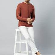 Coffee Brown Solid Tshirt