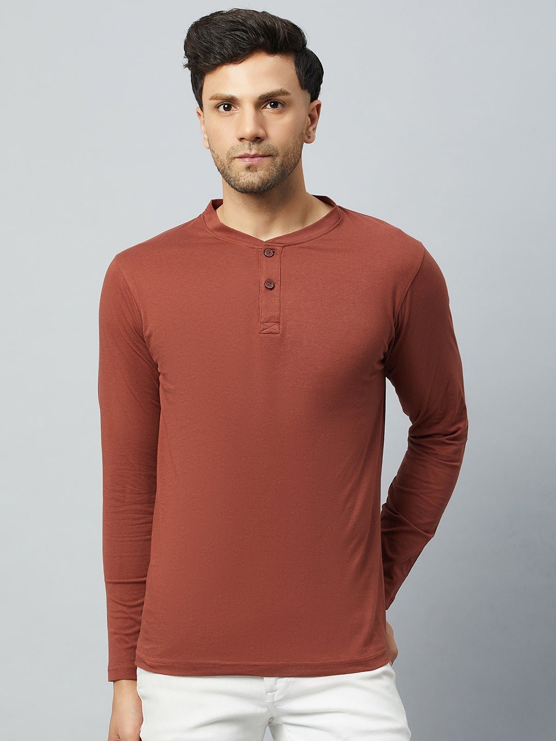 Coffee Brown Solid Tshirt