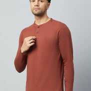 Coffee Brown Solid Tshirt