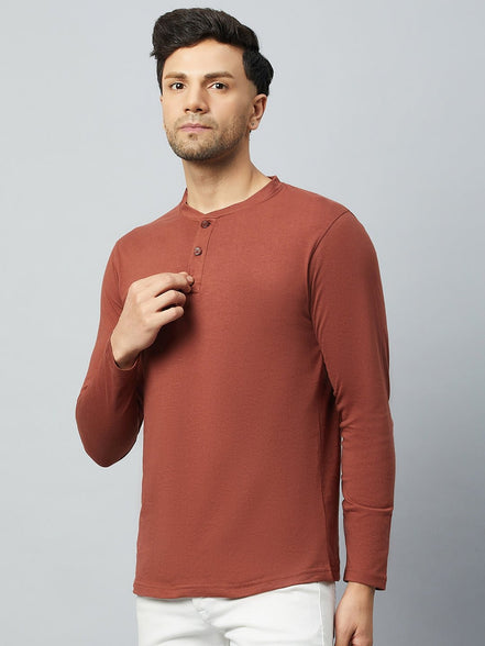 Coffee Brown Solid Tshirt