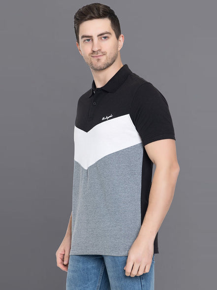 Cut and Sew Polo T-Shirt