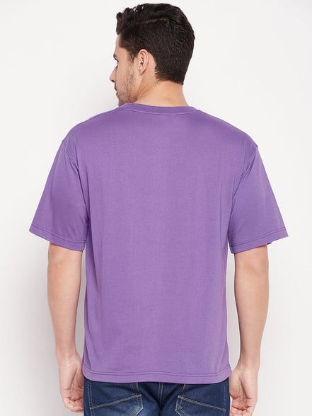 Dark Purple Round Neck T-shirt