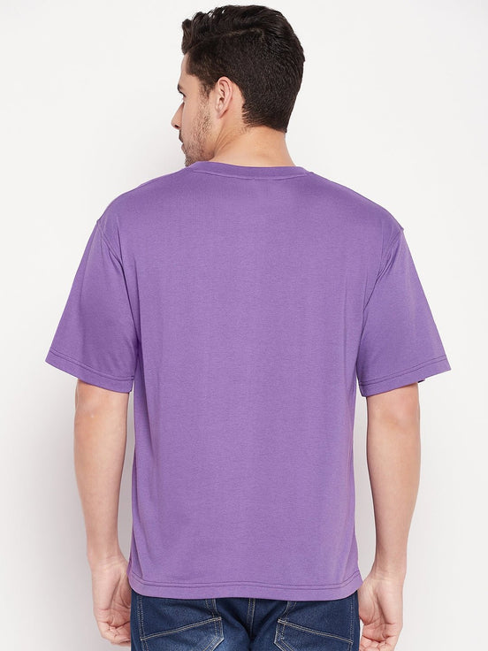 Dark Purple Round Neck T-shirt
