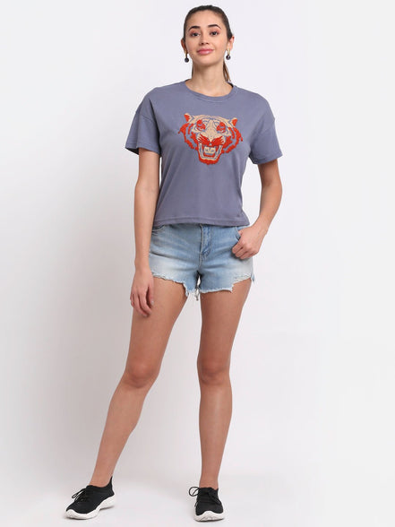 Ebony Round Neck T-Shirt