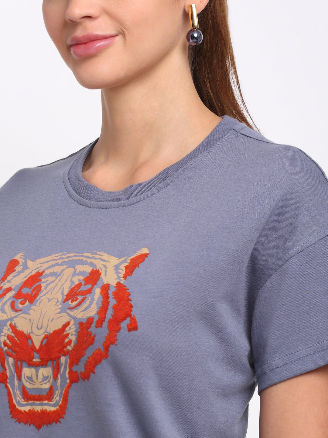 Ebony Round Neck T-Shirt