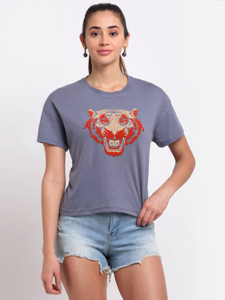 Ebony Round Neck T-Shirt
