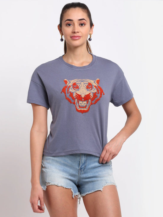 Ebony Round Neck T-Shirt