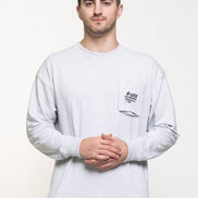 Ecru Melange Printed Sweatshirt