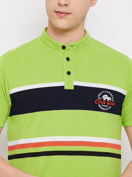 Green Henley T-Shirt - clubyork