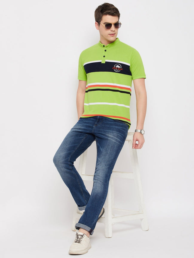 Green Henley T-Shirt - clubyork