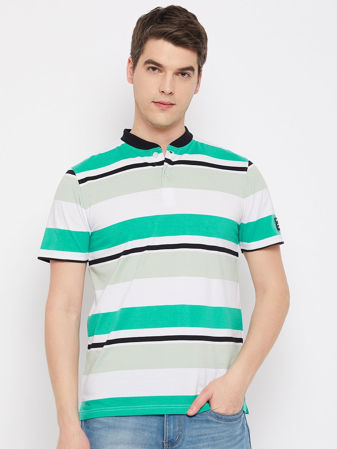 Green Henley T-Shirt - clubyork