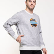 Grey Fleece Printed Sweatshirt - clubyork