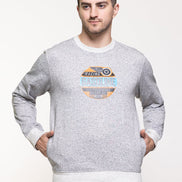 Grey Fleece Printed Sweatshirt - clubyork