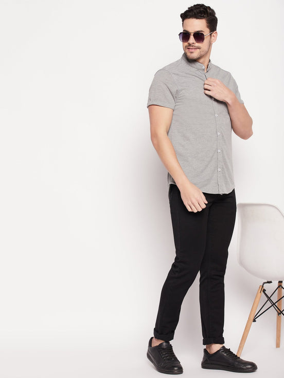 Grey Knitted Shirt - clubyork