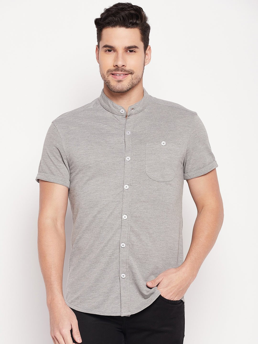 Grey Knitted Shirt - clubyork