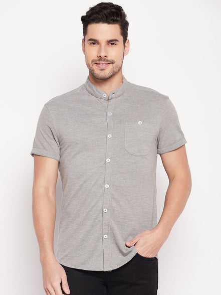 Grey Knitted Shirt - clubyork