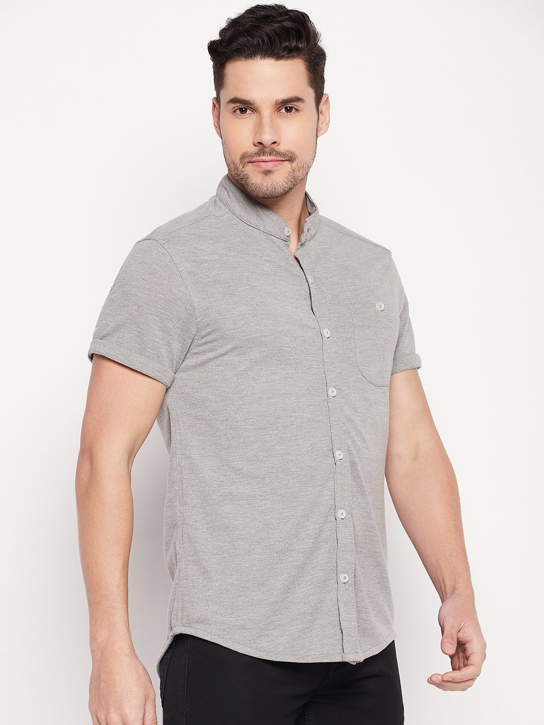 Grey Knitted Shirt - clubyork