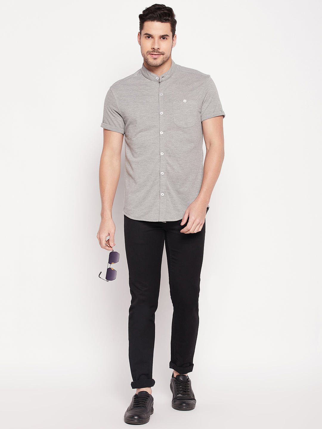Grey Knitted Shirt - clubyork