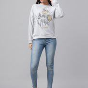 Grey Melange Embroidery Sweatshirt - clubyork