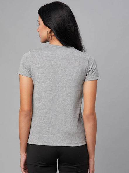 Grey Round Neck T-Shirt - clubyork