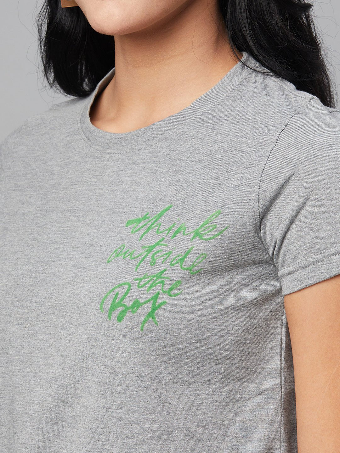 Grey Round Neck T-Shirt - clubyork