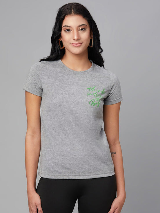 Grey Round Neck T-Shirt - clubyork