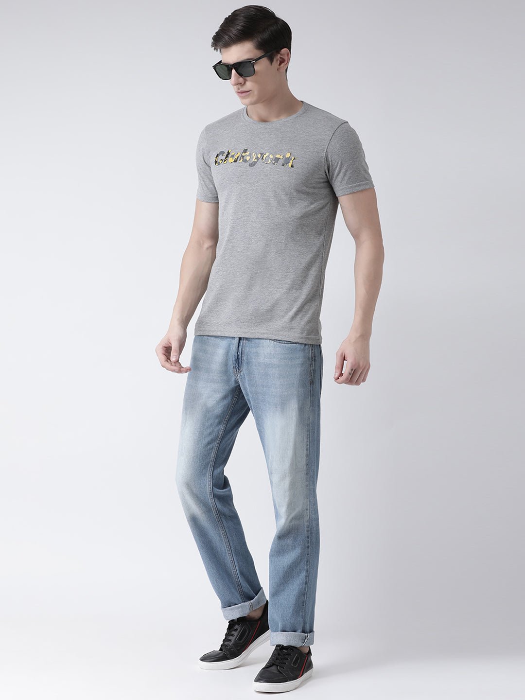 Grey Round Neck T-shirt - clubyork