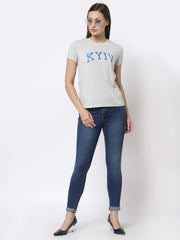 Grey Round Neck T-Shirt