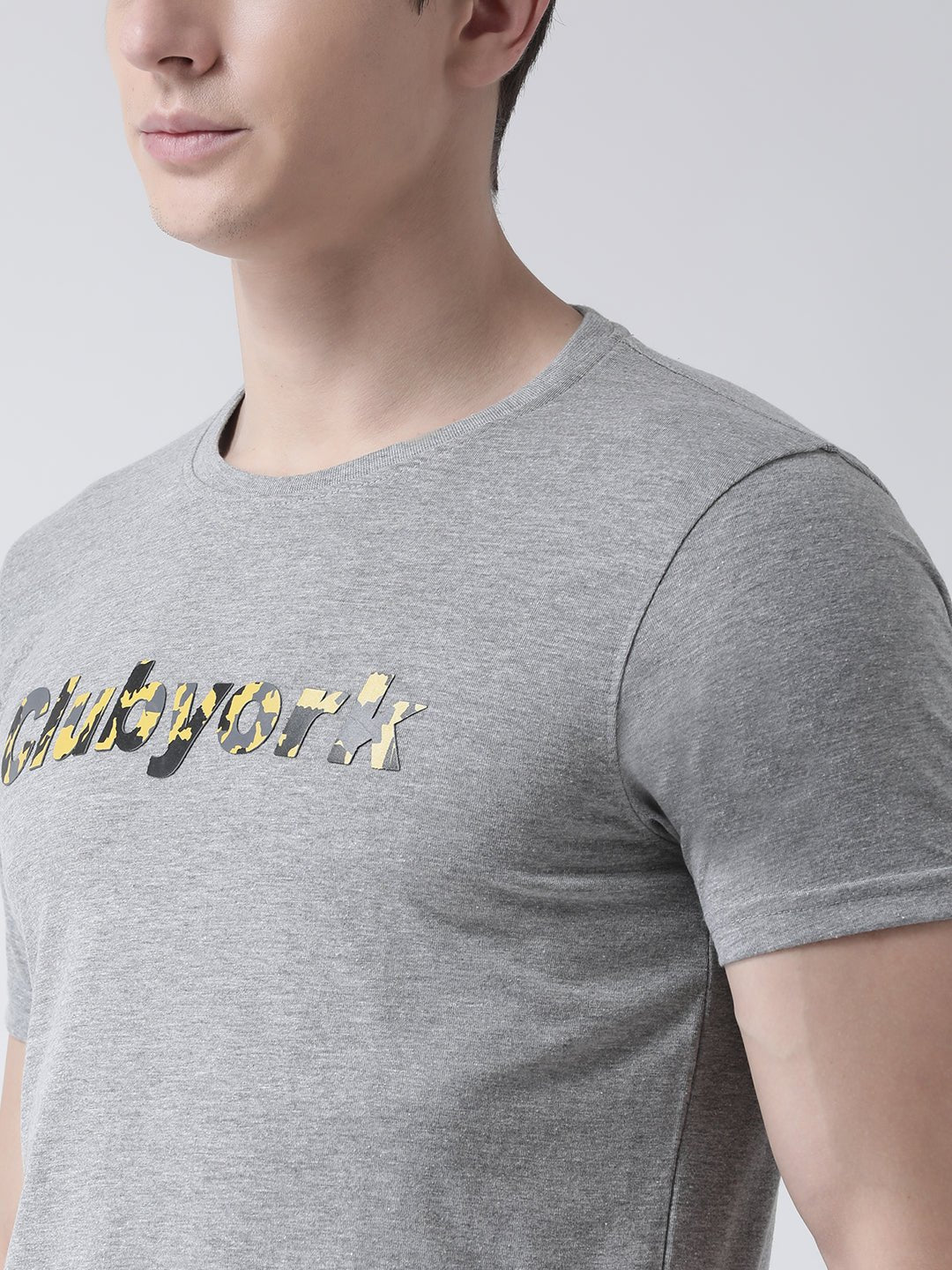 Grey Round Neck T-shirt - clubyork