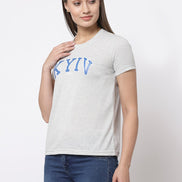 Grey Round Neck T-Shirt - clubyork