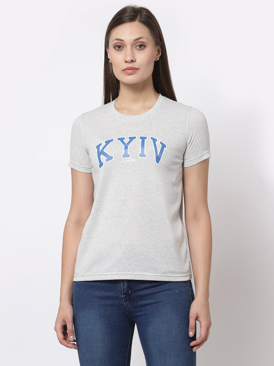 Grey Round Neck T-Shirt - clubyork