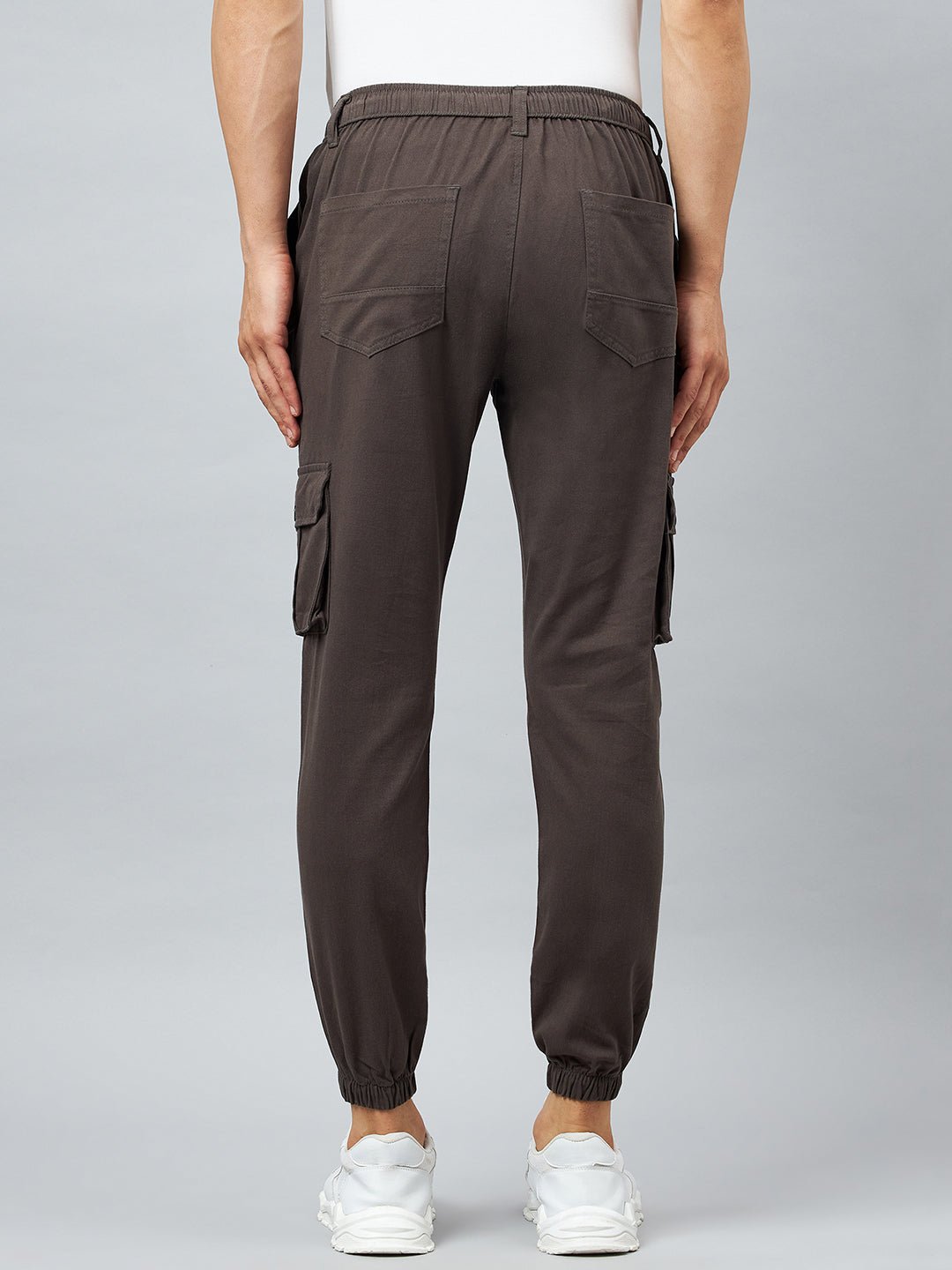 Grey Slim Fit Solid Cargo Pant - clubyork