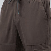 Grey Slim Fit Solid Cargo Pant - clubyork