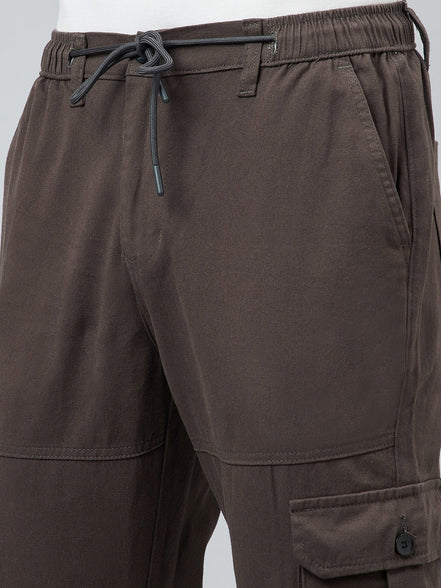Grey Slim Fit Solid Cargo Pant - clubyork