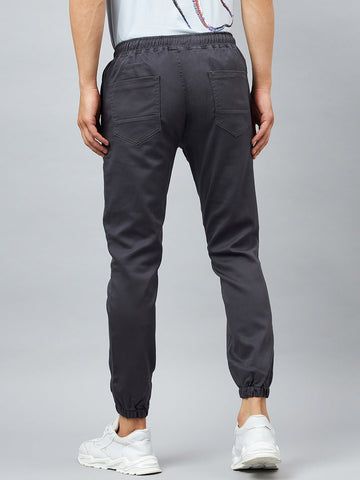 Grey Slim Fit Solid Jogger